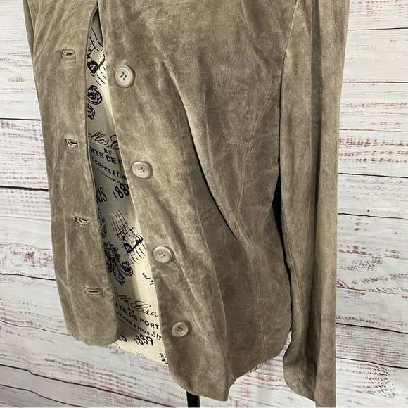 Pendleton jacket 100% leather brown button down size medium popover jacket - Picture 4 of 7